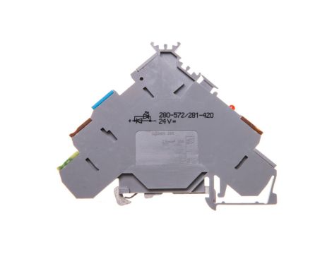 Złączka do elementów wykonawczych z PE, LED i diodą tłumiącą 24V DC 280-572/281-420 /50szt./
