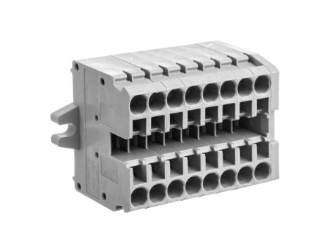 Listwa zaciskowa 2-przewodowa 2,5mm2 8-torowa szara z mocowaniem śrubowym 869-108 /50szt./