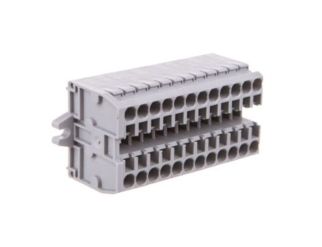 Listwa zaciskowa 2-przewodowa 2,5mm2 12-torowa szara mocowanie śrubowe 869-112 /25szt./