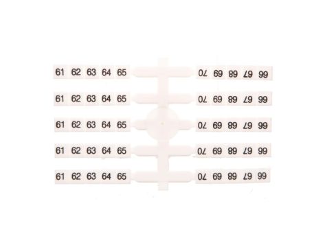 Oznacznik elastyczny do złączek szynowych EO3 /61-70/ 20x10szt.003901764