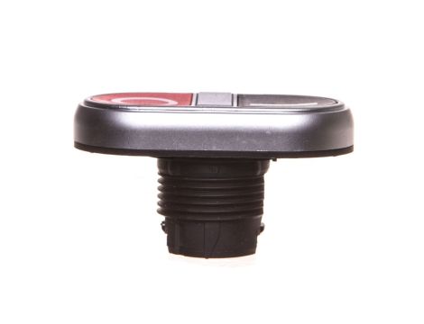 Przycisk dwuklawiszowy czarny/czerwony I-0 podświetlany z samopowrotem LPCBL7122