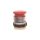 Przycisk grzybkowy 22mm czerwony fi 28 pierścień czołowy aluminium BE-B3P1-RT-000000