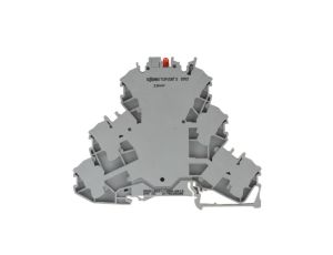 Złączka szynowa 3-pietrowa z LED 2,5mm2 szara 2002-3221/1000-413 TOPJOBS /50szt./