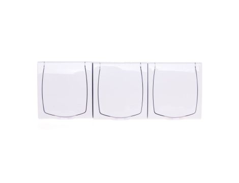 MADERA Gniazdo hermetyczne potrójne z/u IP44 z przesłonami klapka biała GNH-3NZP/00/w