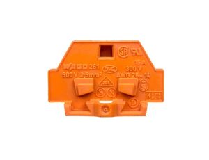 Złączka szynowa 2-przewodowa 2,5mm2 pomarańczowa 261-306 /50szt./