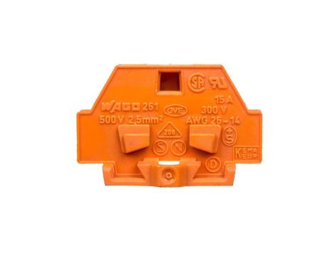 Złączka szynowa 2-przewodowa 2,5mm2 pomarańczowa 261-306 /50szt./