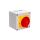 Łącznik krzywkowy 0-1 3P 16A do wbudowania z pokrętłem żółto/czerwonym blokowany kłódką GX1610P25