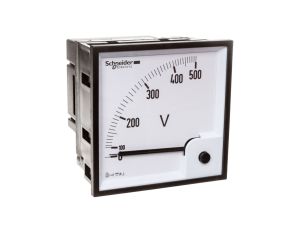 Woltomierz 1-fazowy analogowy 0-500V pulpitowy 96x96mm kl.1,5 VLT 16075