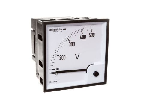 Woltomierz 1-fazowy analogowy 0-500V pulpitowy 96x96mm kl.1,5 VLT 16075