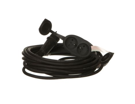 HELMO Przedłużacz warsztatowy gumowy 2x230/16A IP44 10m 51630