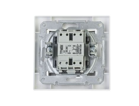 Przycisk Asfora z podświetleniem zaciski śrubowe biały z ramką EPH1600321