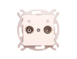 Karre Gniazdo Rtv Końcowe, Kolor Krem / 90963721