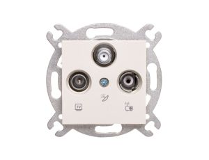 Karre Gniazdo Rtv-Sat Końcowe, Kolor Krem / 90963741