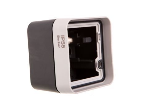 Berker W.1 Puszka natynkowa pojedyncza IP55 szary 6118913505