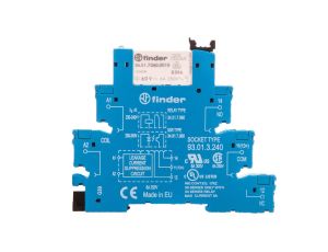 Przekaźnikowy moduł sprzęgający 1P 6A 230-240V AC 6,2mm styki AgNi do LINII DŁUGICH 38.51.3.240.0060