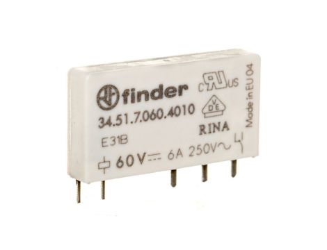 Przekaźnik 1P 6A 60V DC styk AgSnO2 34.51.7.060.4010