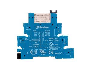 Przekaźnikowy moduł sprzęgający 1P 6A 24V AC/DC 6,2mm styki AgNi+Au 38.51.0.024.5060