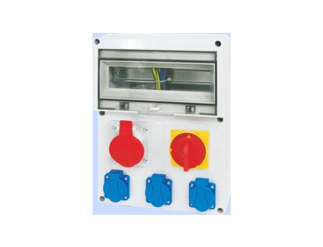 Rozdzielnica stacjonarna 12 modułów, łącznik 0-1 40A, 1x16A 3P+N+Z, 3x16A 2P+Z RSE-04 942092