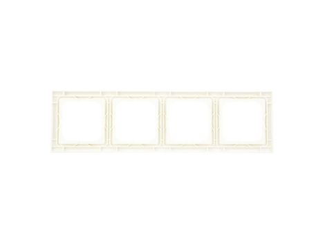 AS Ramka poczwórna do łączników IP44 ecru RH-4G/27