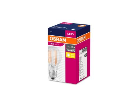 Żarówka LED VALUE CLASSIC A 75 E27 7,5W 1055lm 2700K 827 FIL non-dim 4058075288669