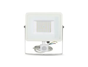 Projektor LED 50W 4000lm 6400K Dioda SAMSUNG z czujnikiem ruchu PIR Biały IP65 468
