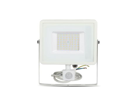 Projektor LED 50W 4000lm 6400K Dioda SAMSUNG z czujnikiem ruchu PIR Biały IP65 468