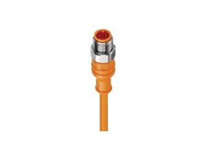Kabel konfekcjonowany jednostronnie złącze M12 4-pinowe męskie proste PVC pomarańczowy PRST 4-07/10 M
