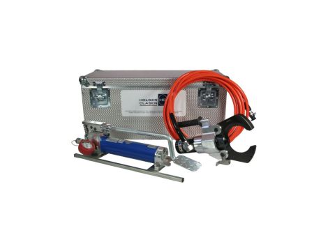 Zestaw do bezpiecznego cięcia z manometrem FI: 95mm / do 30KV / Nożyce hydrauliczne do bezpiecznego cięcia kabli GIS-V-FP/95