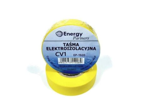 CV1 (EP-1920) ŻÓŁ - taśma elektroizolacyjna PCW (19mm x 20m x 0.13mm) żółta