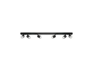 Lampa Oprawa SIENA-ALU-B/B 6xgu10 czarna z czarnym przegubem