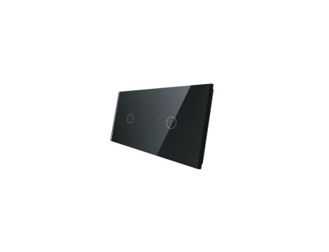 Livolo CZARNY PANEL SZKLANY 1+1 7011-62