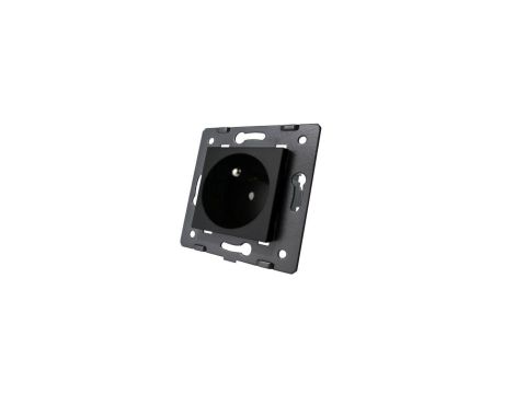 Livolo CZARNY WKŁAD GNIAZDA ELEKTRYCZNEGO 16A FRENCH (BOLEC) C7-C1FR-12