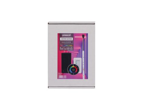 Zestaw led RGB 36W 150led pilot okrągły czarny pudełko