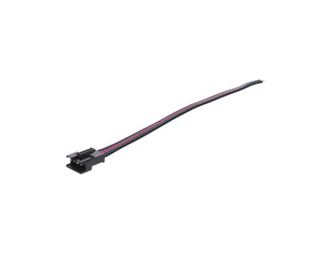 Gniazdo RGB czarne przewód 15cm