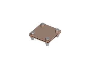 Złącze uniwersalne 2-elem. 80x80 bednarka-bednarka miedź 215.1 CU 21500103