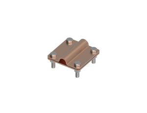 Złącze uniwersalne 2-elem. 80x80 bednarka-pręt16 miedź 215.3 CU 21500303