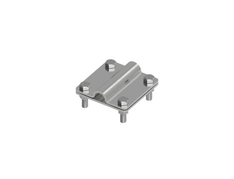 Złącze uniwersalne 2-elem. 80x80 bednarka-pręt16 stal nierdzewna 215.3 NI 21500305