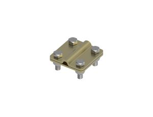 Złącze uniwersalne 2-elem. 60x60 bednarka-drut8 mosiądz 214.2 MS 21400210