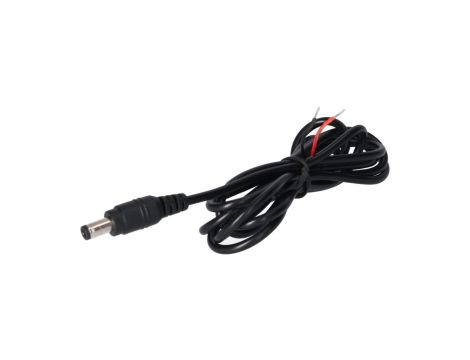Wtyk DC 5.5x2.1 przewód czarny 150cm 22awg