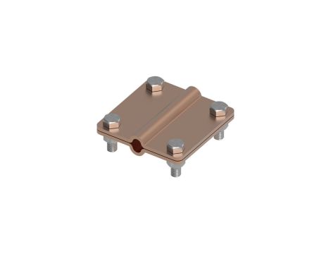 Złącze uniwersalne 2-elem. 80x80 drut8-drut8 miedź 215.4 CU 21500403