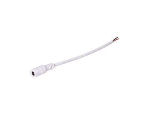 Gniazdo DC 5.5x2.1 przewód biały 15cm 22awg
