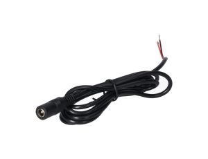 Gniazdo DC 5.5x2.1 przewód czarny 150cm 22awg