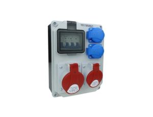 Uzbrojona rozdzielnica budowlana HL-S 32A 16A 2x230V Schuko Doktorvolt 5361
