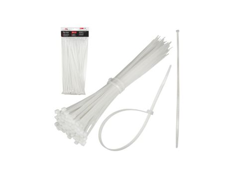 MCTV-463 W - białe, 3.6x250mm, opaski zaciskowe, 100 sztuk