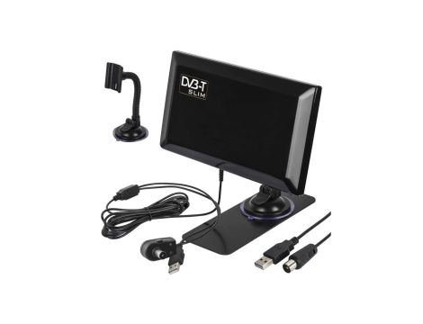 MCTV-948 Antena aktywna pokojowa DVB-T/T2 H.265 HEVC Maclean Slim