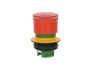 Miniaturowy przycisk bezpieczeństwa 30mm do otworu 22mm pierścień podświetlany odblokowanie przez przekręcenie M22-PVLT30