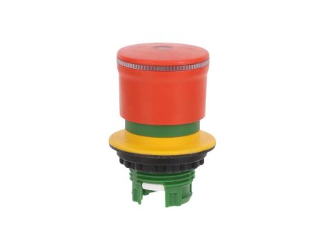 Miniaturowy przycisk bezpieczeństwa 30mm do otworu 22mm pierścień podświetlany odblokowanie przez pociągnięcie M22-PVL30