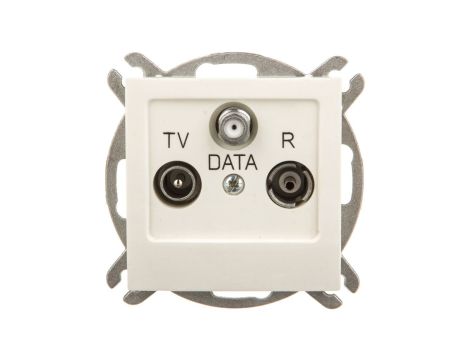 AS Gniazdo antenowe RTV DATA ecru GPA-GD/m/27