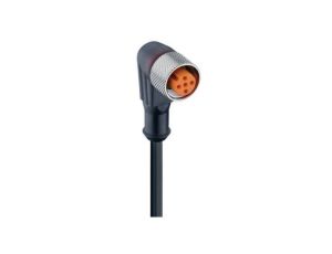 Kabel konfekcjonowany jednostronnie M12 5-pinowy złącze żeńskie kątowe z samoblokującym gwintem kodowanie A PUR RKWT 5-228/2 M