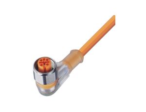 Kabel konfekcjonowany aktuator/sensor jednostronny złącze M12 4-pin kątowe żeńskie z wskaźnikiem LED PRKWT/LED P 4-07/25 M